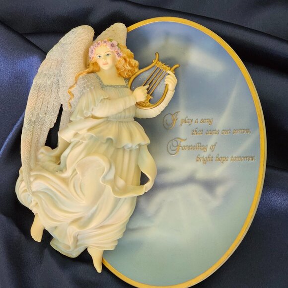 Vtg. Bradford Exchange Angel of Hope Limited Edition Wall Hanging Religious - Picture 1 of 5